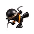 Фигурка ниндзя Кунг-Фуу из серии Fart Ninjas, черный, 9 см.  - миниатюра №1